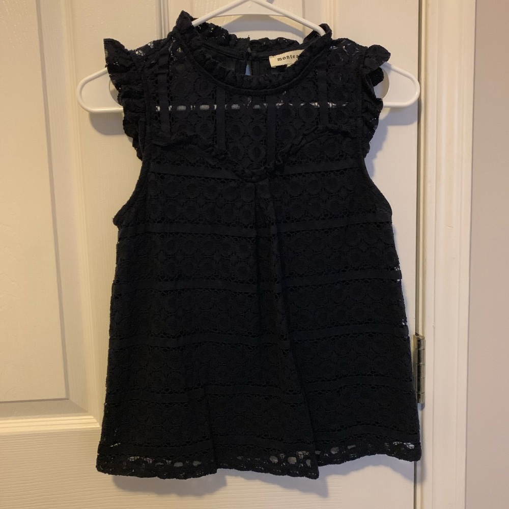 Lace High Collar Tank Top
